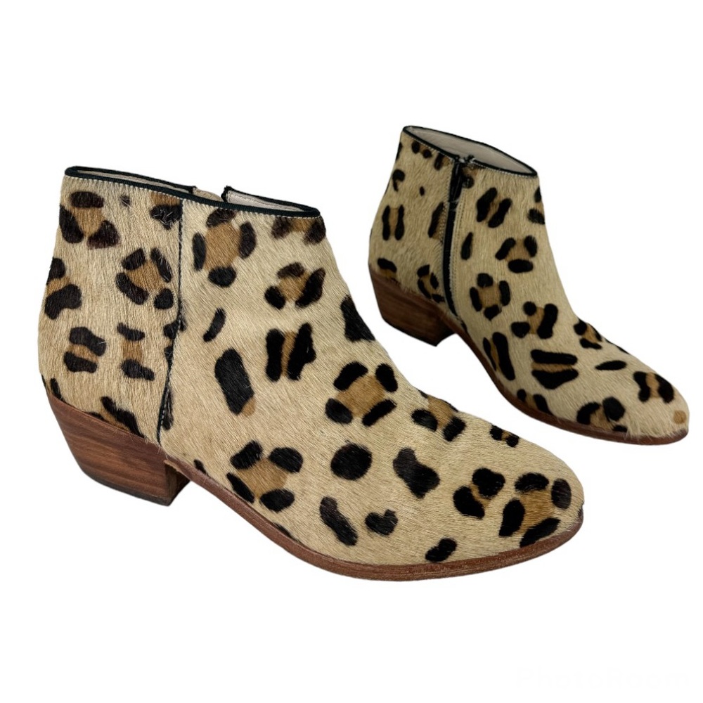 Boden Leopard Calf Hair Ankle Booties Sz 39